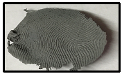 Image of a fingerprint impression technique which are rich impressions which have been made on a soft, malleable surface or object, such as putty, wax, or soap.